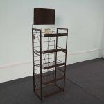 Newspaper Shelf Display Rack L*W*H 458*397*1415 Size ISO9001 2000 Certification