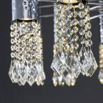Stainless Steel Chrome Modern Crystal Ceiling Lights Adjustable 110V - 240V