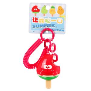 China Cartoon Keychain Set Soft Touch Fruit Pendant Key Ring for Kids Party Favors School and Office wholesale