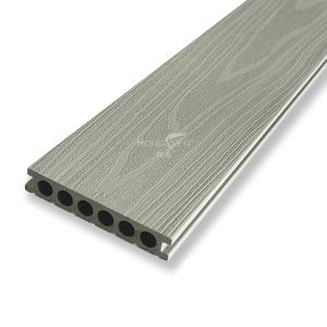 China Frosted Lightgray Exterior Anti Slip Co Extrusion WPC Decking 140x25mm wholesale
