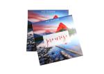 Innovative Kraft Paper Wall Calendar Gold / Silver Foil With Landscape Pattern