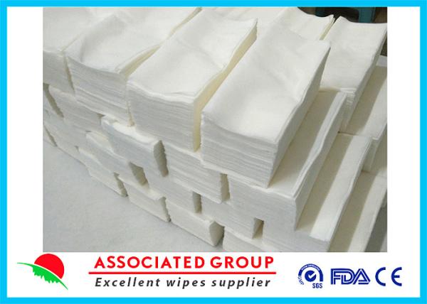 Baby Care Disposable Dry Wipes , Dry Baby Wipes Disposable Mesh Spunlace