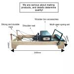 High quality white oak wooden Pilates reformer Core Training Bed with super