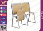 Wooden Material Attached School Desk And Chair Floor Mounted