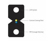 FTTH Indoor Fiber Optic Drop Cable 1/2/4core
