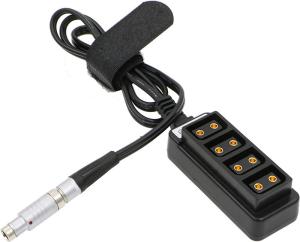 China Fischer Male 3 Pin RS To 4 Port D Tap Female HUB Adapter Splitter Cable For ARRI Cameras wholesale