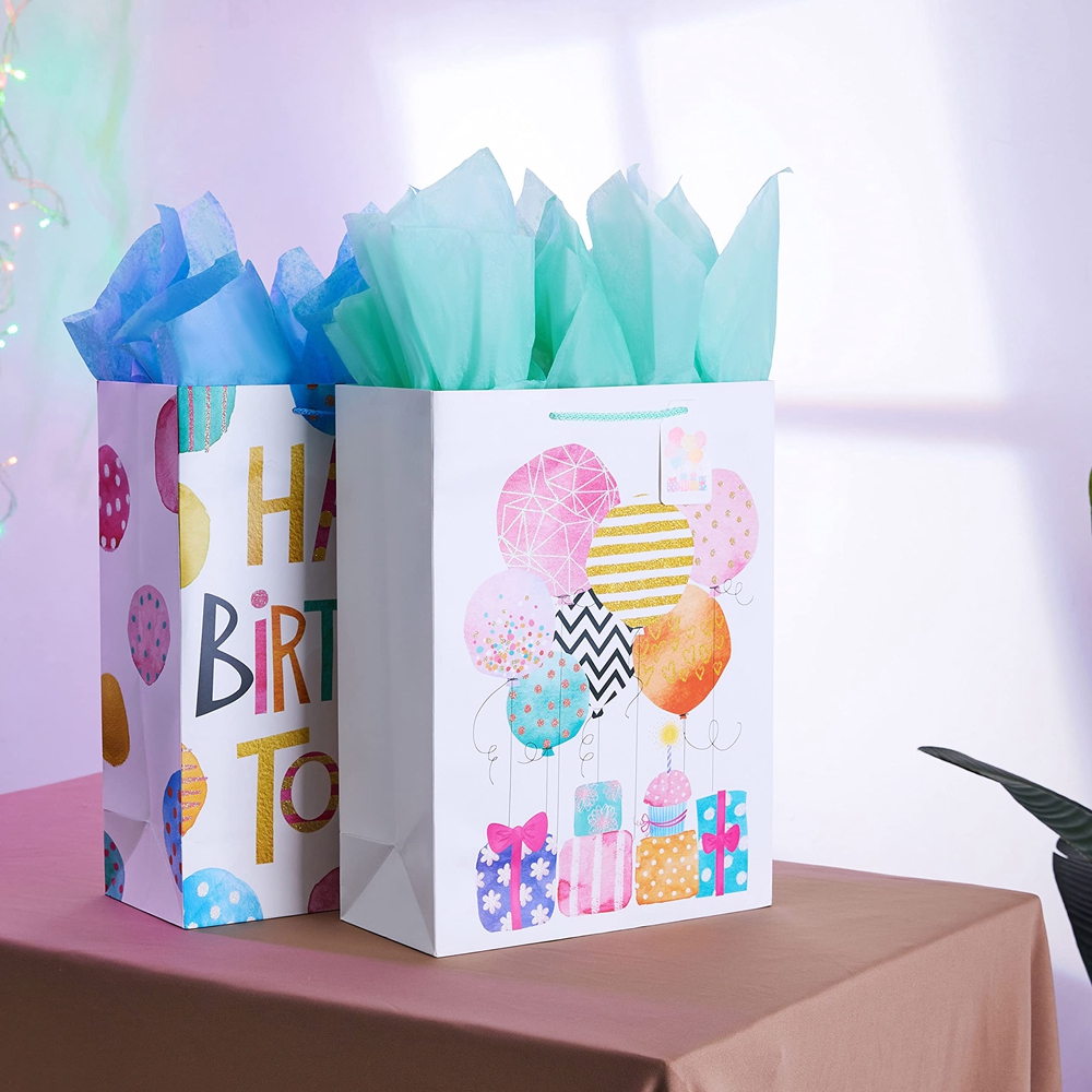 Low MOQ Kraft Paper Bag For Kids Birthday Gift With Customized Logo And Custom Color