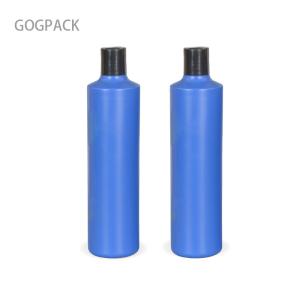 China Screen Printing Disc Cap Bottle 375ml HDPE Plastic Shampoo Bottles wholesale