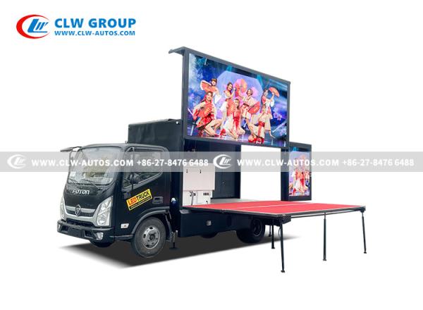 Foton Aumark Euro III Outdoor Mobile LED Advertising Billboard Truck with