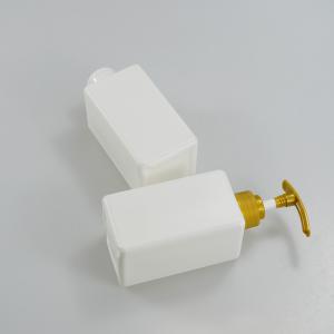 China 450ml HDPE Square Bottle for Shampoo and Lotion Square Plastic Shampoo Pump Bottle wholesale
