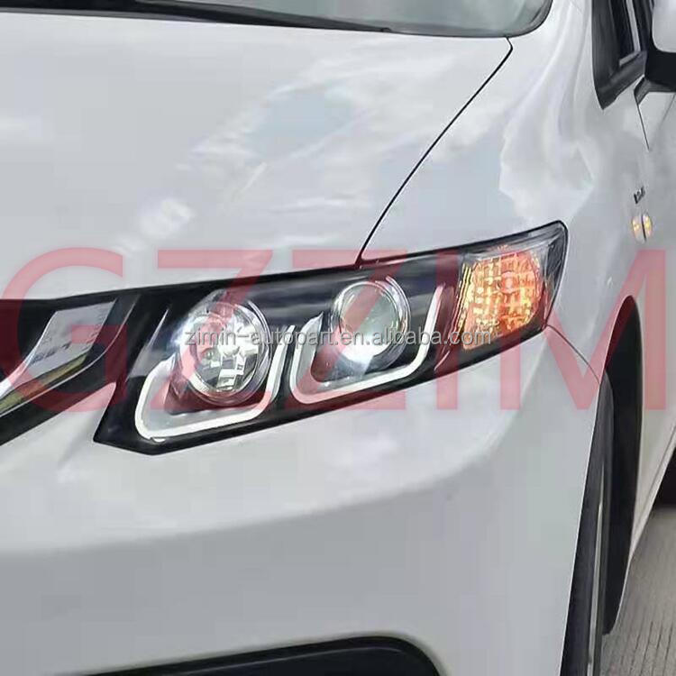 Front Head Light For Honda Civic 2012 2013 2014 2015 ABS Plastic LED Front Lamp