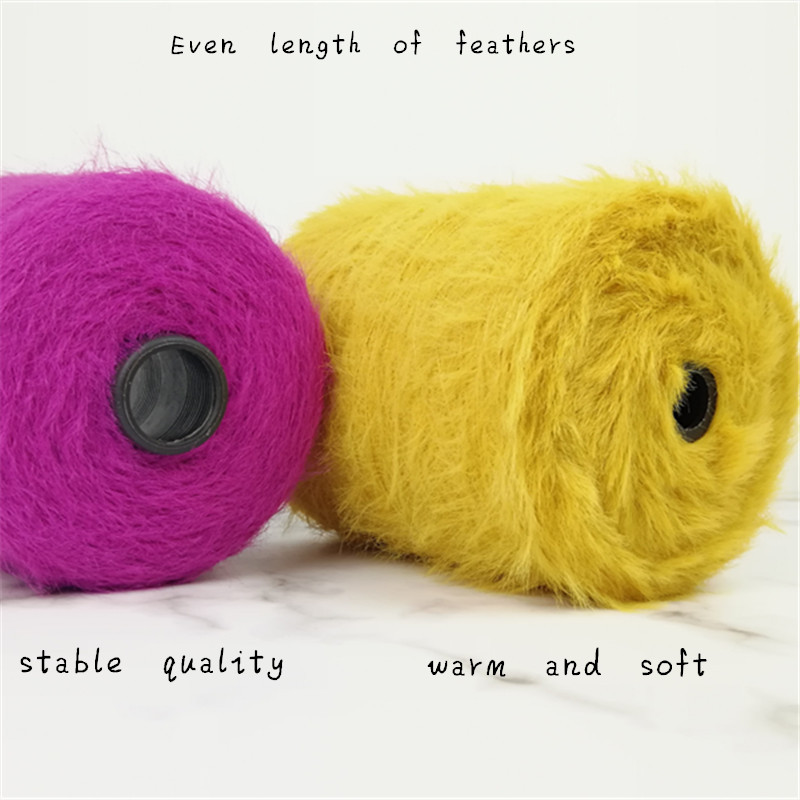 FLUFFY DYED NYLON EYELASH FEATHER YARN FOR KNITTING SWEATER