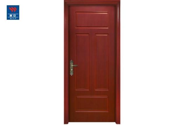 Fire Rated Solid PVC Wood Door Design Timber Hotel Interior Flush Door Fireproof