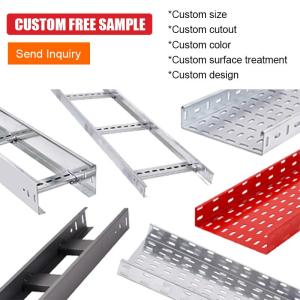 China Corrosion Proof Customized Hot Dip Galvanized Cable Tray 50mm-900mm wholesale