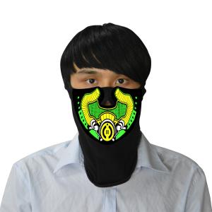 China Best Selling 2019 Glow In the Dark EL Mask LED Rave Face Mask For Gifts Party Small wholesale sound-Activat Novelty gift wholesale