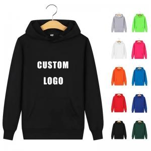 China Custom Round Neck Hoodie For Men And Women Cotton Street Wear Hoodie Sweatshirt wholesale