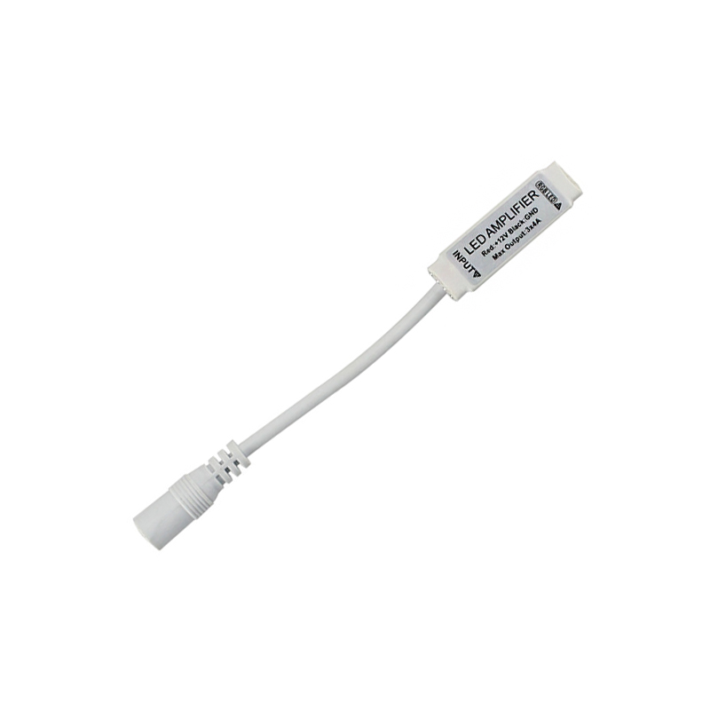 Mini LED Strip Amplifier , PWM Dimming RGB Signal Amplifier Remote Control
