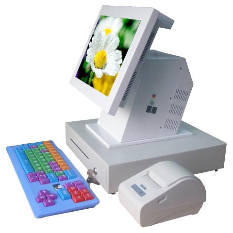 15” Touch Screen Restaurant POS Terminal , Cold Rolled Steel