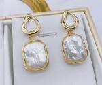 Natural Baroque Pearl Earring Fashion Irregular Pearl Dangle Earrings For Women