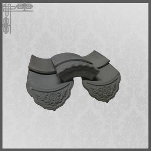 China Asian Pavilion Unglazed Chinese Clay Roof Tiles Grey Mold Matt Temple Flat wholesale