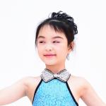 Fancy Polyester Lycra Girl Jazz Dance Dress With Rhinestones Choker Collar