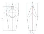 Galvanized Steel 2 Inch Short Bow Socket RR-S-550D