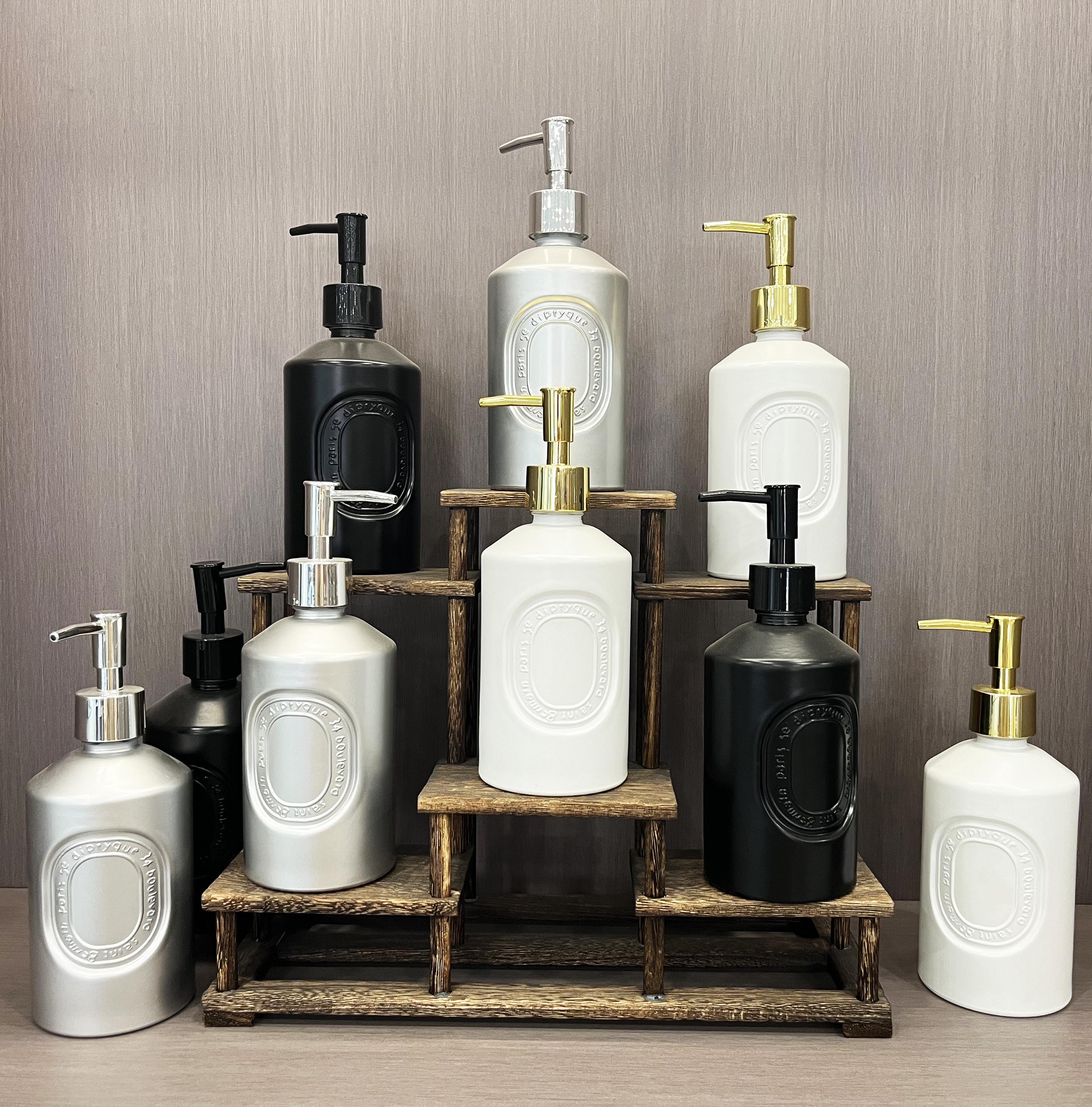 Collar Material Glass 500ml Hand Sanitizing Packaging Foam Dispenser Bottle