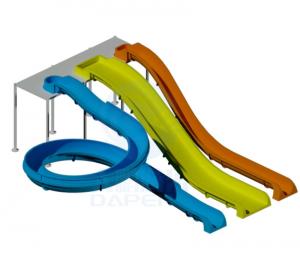 China Outdoor Water Park Amusement Kid Play Sets above Ground Pool Water Slide on sale
