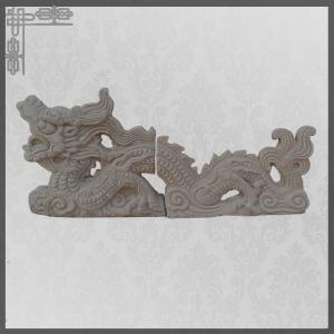 China Asian Roof Tile Chinese Roof Ornaments Double Dragons Playing With Pearls wholesale