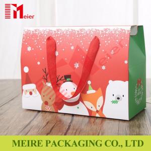 China Made in China big size Ptinting Christmas candy take away with rope handle wholesale