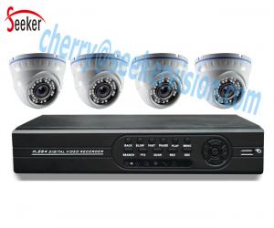 China High resolution 1080p surveillance 4 channels security dvr kit system Night Vision Indoor Dome Cameras on sale