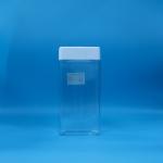 Easy Open Transparent Food PET square Plastic Candy cookies Jar White Plastic
