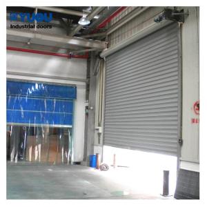 China 12m Remote Control Steel Roller Shutter Door 1.2mm Slat 11 Level Wind Resistant wholesale