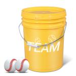 Optic Yellow Plastic 5 Gallon Empty Baseball Softball Bucket for Water ISO9001