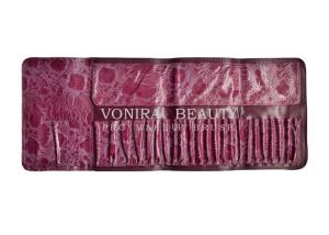 China Pro 26 Slots Makeup Brush Bag Roll Clutch Purse Pen Holder Toiletry Stationery Case Crocodile Leather wholesale