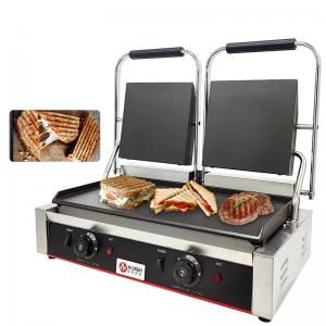 China Durable Electric Contact Grill for Sandwich Making on Table Top Stainless Steel Grills on sale