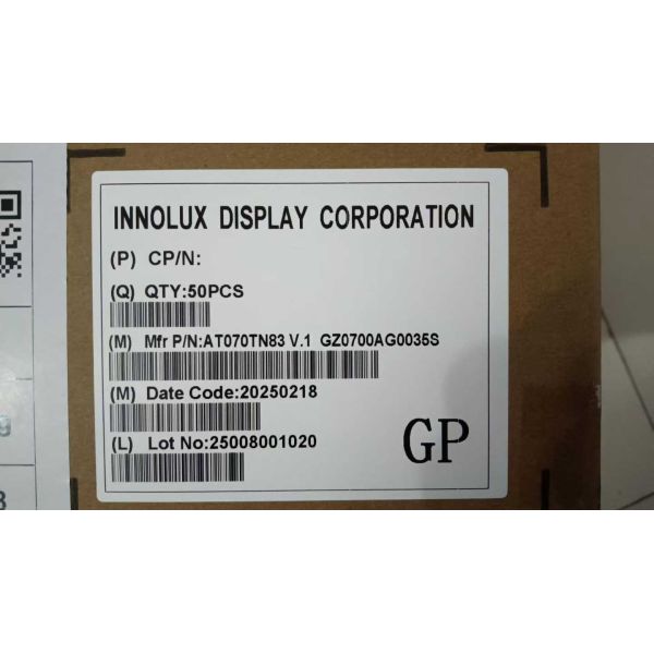 Innolux 7inch PC LCD Module with 800*480 Pixels Resolution and 400 cd/m² Brightness