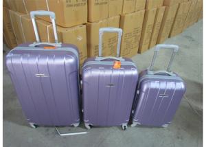 China 4 Wheel Hard Case Spinner Luggage Sets Bright Colored With Silver Iron Trolley wholesale