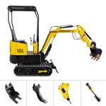 HT10B 1000kg Crawler Mini Hydraulic Excavator EPA/EURO 5 Home Use