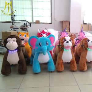 China Hansel battery zippy electric happy monkey plush riding game machine for parties wholesale