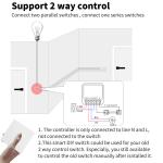 16A 433Mhz Wireless Kinetic Energy Switch 2 Way Push Button Waterproof Light