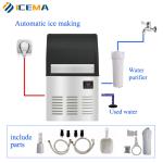 80kg/24H Ice Cube Maker Machine Commercial Automatic For Home Restaurant Shop
