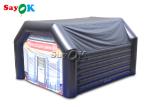 Outdoor Party Tent Customized Black 0.4mm PVC Inflatable Dome Tent For Events