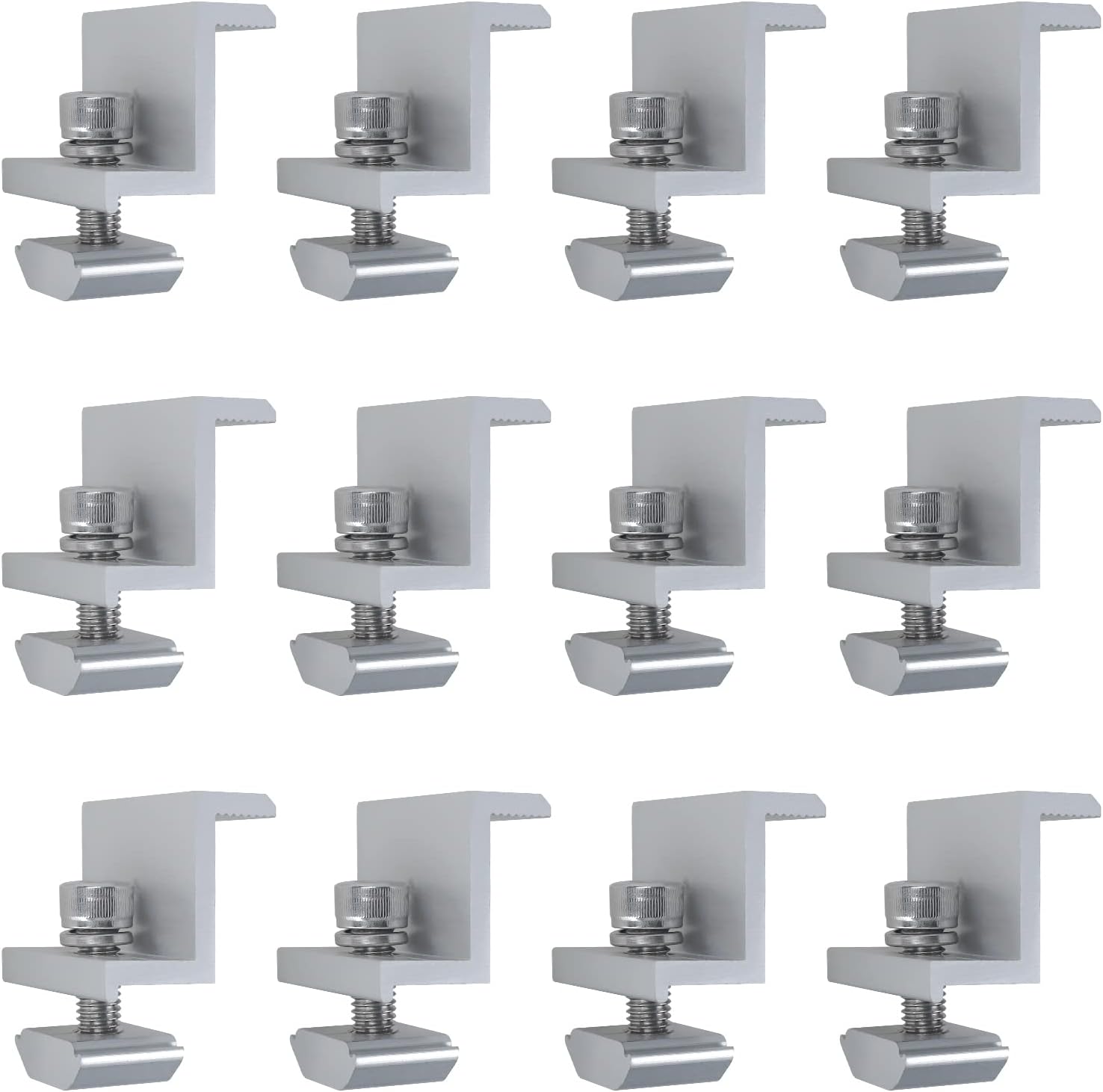 Aluminum Solar Mounting Mid Clamp with 1.5KN/m2 Snow Load and Andoized Treatment