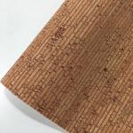 Slub Veins Cork Leather Fabric , Thin Cork Roll Non Smell Anti Microbial