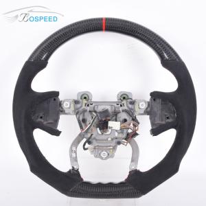 China 350mm Real Black Cadillac Ct6 Steering Wheel Carbon Fiber Alcantara wholesale
