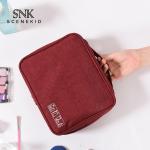 China Supplier Custom Square Cosmetic Toiletry Bag With Zipper