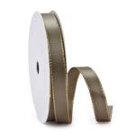 Ribbon Red Single Side Ribbon Packaging for Gift Gold/Silver Glitter Edge Satin