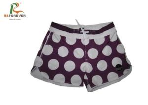 China Custom Plain Womens Board Shorts Polyester SportsWear Slit Leg Style wholesale