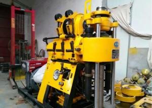 China Yellow Mobile Borehole Drilling Machine / Crawler Mounted Drill Rig For Water Well wholesale